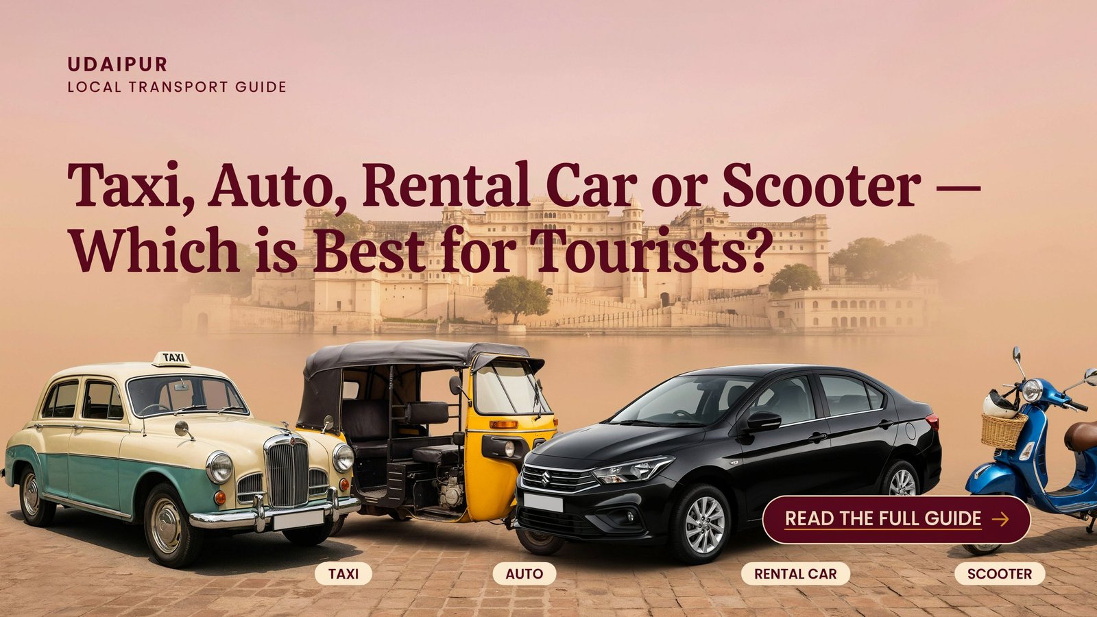 Udaipur Local Transport Guide: Taxi, Auto, Rental Car or Scooter—Which is Best for Tourists?