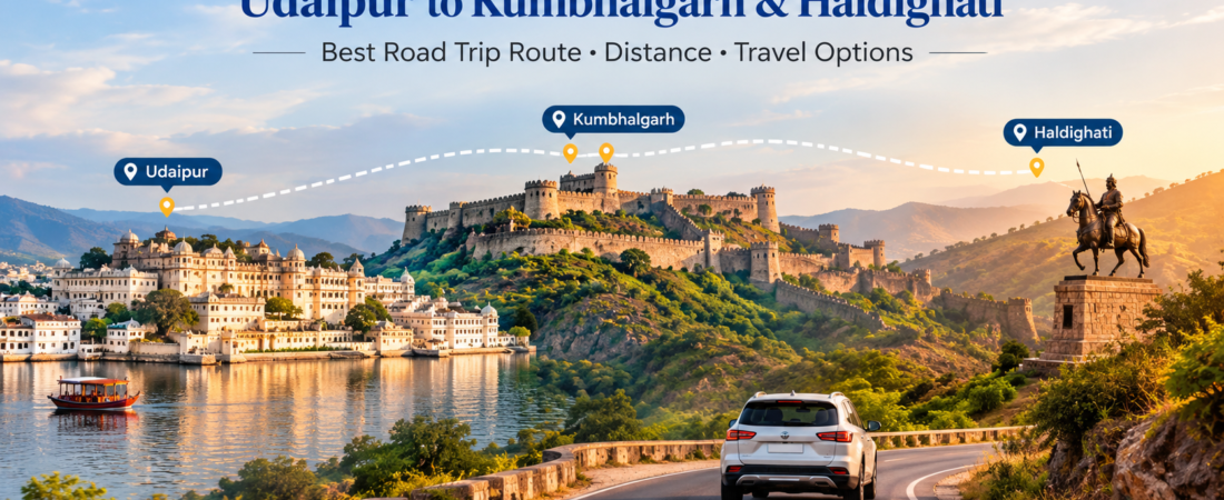 Udaipur to Kumbhalgarh and Haldighati: Best Road Trip Route, Distance & Travel Options